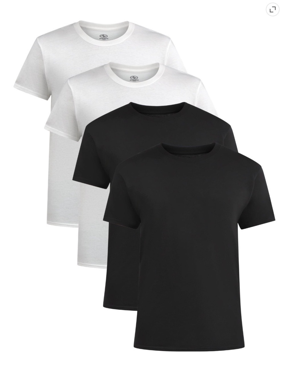 Athletic Works Men’s Cotton Active Tee 4-Pack
